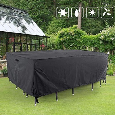 Tempera Outdoor Dining Set Cover for Outside Table and Chairs Rectangle Patio...