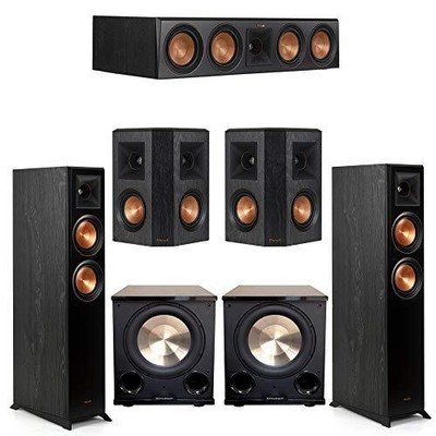 Klipsch 5.2 Ebony System - 2 RP-5000F, 1 RP-504C, 2 RP-402S, 2 PL-200II