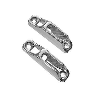 2pcs Boat Rope Clam Cleat 18 x 82mm Stainless Steel Rope Cleat for 3 to 6mm L...