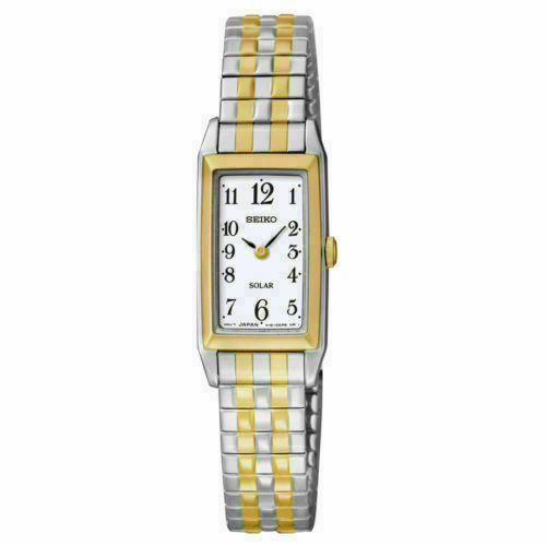 SEIKO Solar Women's Watch SUP228 Two-tone Gold Stainless