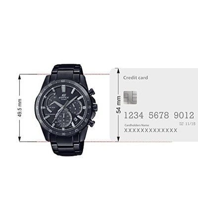 Pre-owned Casio Analog Black Dial Men's Watch-eqs-930mdc-1avudf