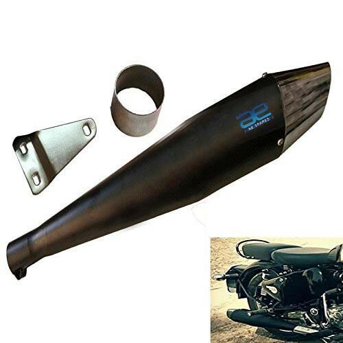 Dolphin Filter Silencer Exhaust With Glasswool for Royal Enfield Classic 350cc  