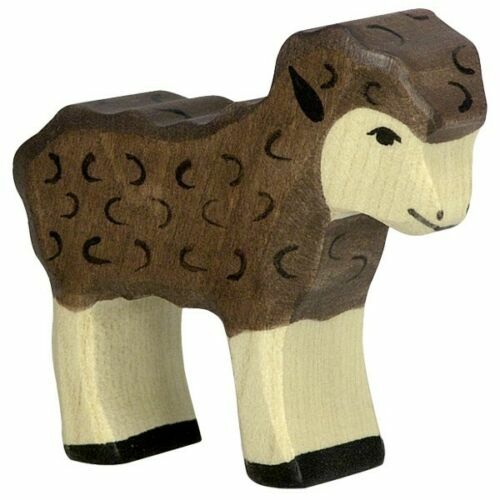 Holztiger Flamingo Aus Holz (ca. 7,3x2x11,3 Cm) – Handbemalt, Speichelecht, Für Kinder Ab 3 Jahren