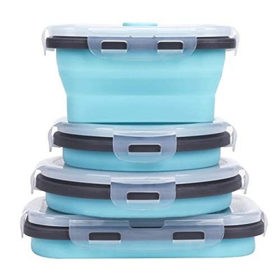 S With Airtight Lids Set Of 4 Stac...