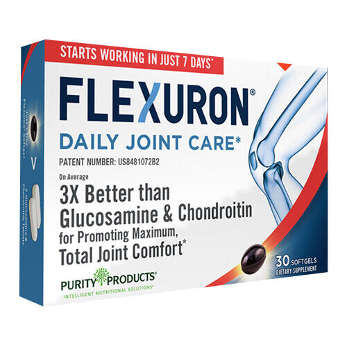 Формула для суставов Flexuron от Purity Products, 30 гелей, астаксантин, гиалуроновая кислота, криль
