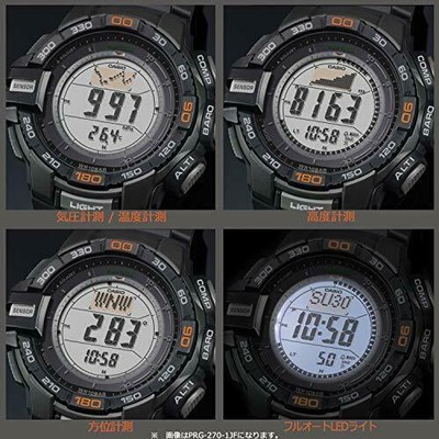 Pre-owned Casio Protrek Prg-270-1ajf Triple Sensor Ver.3 Black Men's Watch In Box