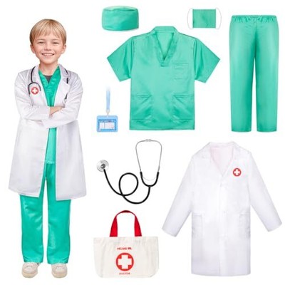Doctor Costume for Kids - Kids Scrubs with Lab Coat & Carry Bag, Doctor Dress...