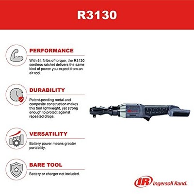 Ingersoll Rand R3130 3/8-Inch Cordless Ratchet R3130 - Ratchet OnlyGray						...