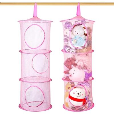 2Pcs Stuffed Animal Storage Hanging Mesh Stuffed Animal Net or Hammock Foldab