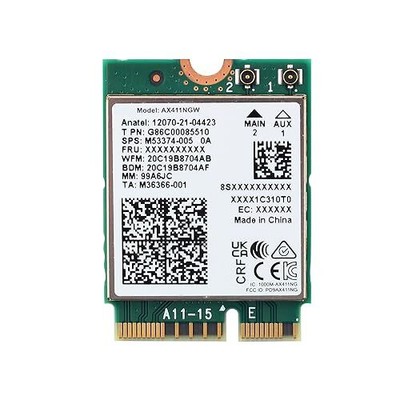 AX411NGW WiFi 6E M.2 CNVio2 Network Card BT5.3 AX5400Mbps 802.11ax/ac Tri-Ban...