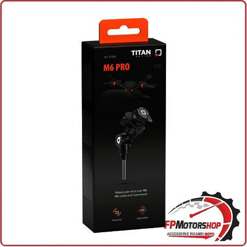 91590 TITAN M6 PRO SUPPORTO CON ATTACCO UNIVERSALEPER VITI E RISER MOTO