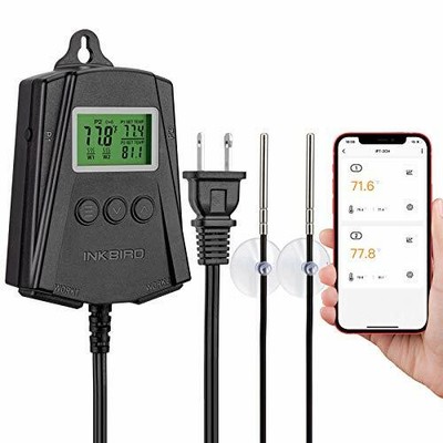 Wifi Reptile Thermostat Temperature Controller With 2 Probes And 2 Outlets Ipt2c