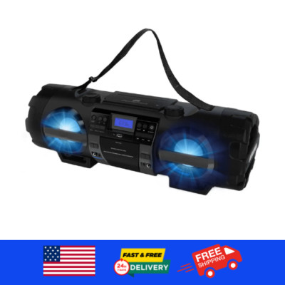 Emerson Dual Subwoofer Bluetooth Boombox with CD/CD-R/CD-RW Player and Subwoofer