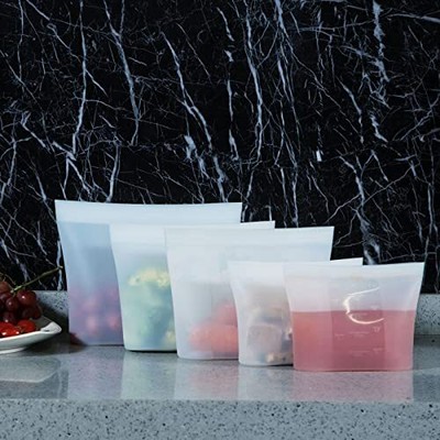 Reusable Silicone Food Storage Bag for Microwave Oven Fridge Freezer & Sous V...