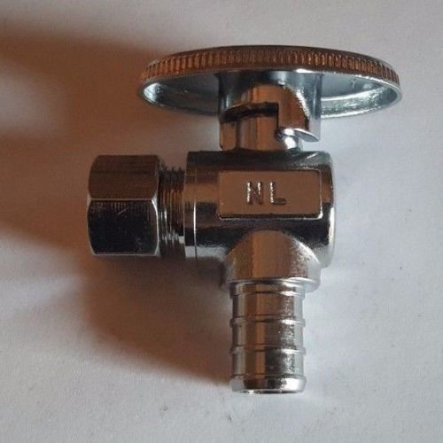 200 PIECES 1/2" PEX X 3/8"OD 1/4 TURN ANGLE STOP VALVE (LEAD-FREE) METAL HANDLE