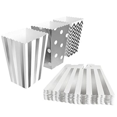 BangShou - 60Pezzi Scatole Popcorn Sacchetti di Popcorn Contenitori per