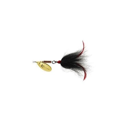 Mepp's Musky Killer Spinnerbait, Gold-BLK Tail