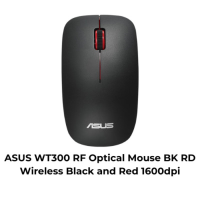 ASUS WT300 RF Optical Mouse BK RD Wireless Black and Red 1600dpi