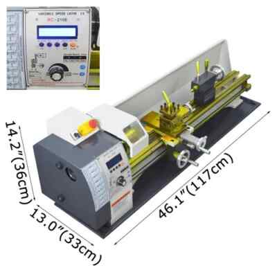 110V Metal Bench Lathe Metric-Inch Universal Thread Electronic Change Gear 1100W