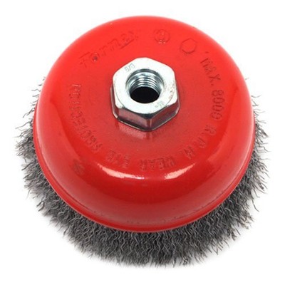 Forney 72754 Wire Cup Brush Coarse Crimped with 58Inch11 Threaded Arbor 