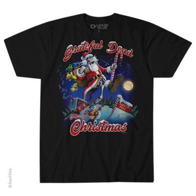 Grateful Dead-HIGH STEPPIN CHRISTMAS-SANTA-BEARS-T-SHIRT S-M-L-XL-2X Garcia,Wier