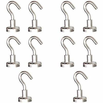 10-Pack Strong Magnetic Hooks,Max 22LB Powerful Heavy Duty Corrosion Protection