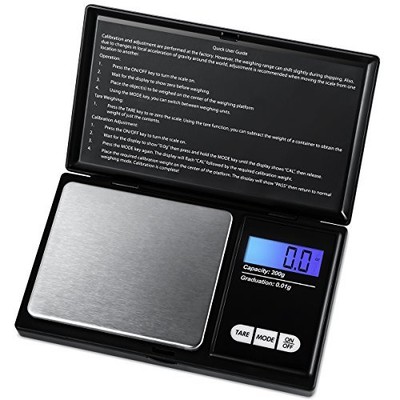 AMIR Taschenwaage, 200g/0,01g Digitale Feinwaage, Digitalwaage, Gramm(200g)