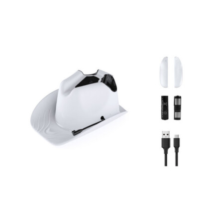 VR Charging Dock Station for Meta /Quest 2 with LED Light Rechargeable Batteries