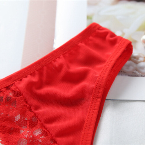 Sexy Womens Crotchles Panties Lingeries Cheeky Sheer Lace Thong Briefs Underwear