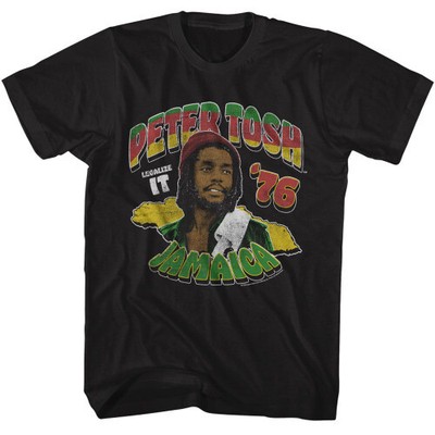 Peter Tosh Legalize It 76 Black Adult T-Shirt