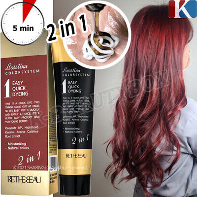 BOSSTINA 2-In-1 Self Dye Hair Color Change #Wine Brown JUST 5 MIN Easy & Guick