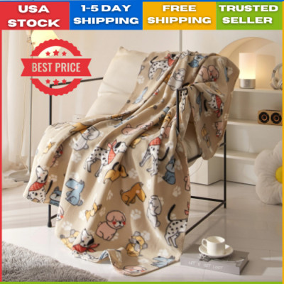 Mainstays Dogs in Scarves Soft Fleece Throw Blanket 50'' x 60'', Cute & Warm