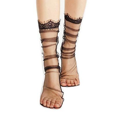 Glitter Stars Transparent Sheer Slouch S...