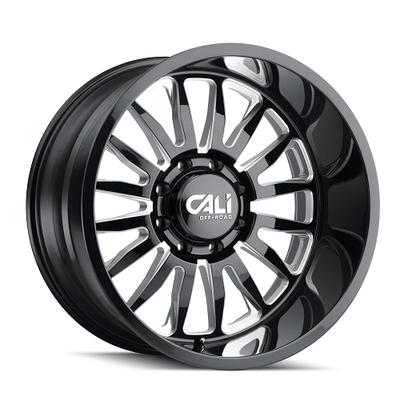 20x9 Cali Off-Road Summit Black Milled Wheels 8x6.5 (0mm) Set of 4