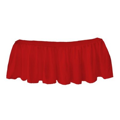 Solid Ruffled Round Crib Skirt, Red