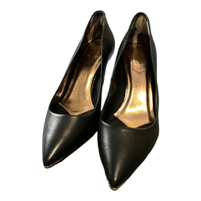 Ted Baker London Stiletto Heels Size 6.5 Black Rose Gold Point Heels and Bows