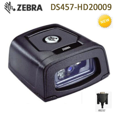 Zebra DS457-HD20009-RS232 1D/2D Fixed Mount Reader Barcode Scanner W/ Cable