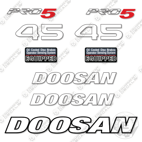 Fits Doosan 45 Decal Kit Pro 5 Forklift - 7 YEAR OUTDOOR  3M VINYL!