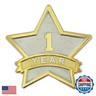 PinMart Year Service Award STAR Lapel Pin – Gold- and Silver-Plated Metal Workplace Reward Pin – 1-30 Years of Service Star Pins for Long Standing Employees or Volunteers