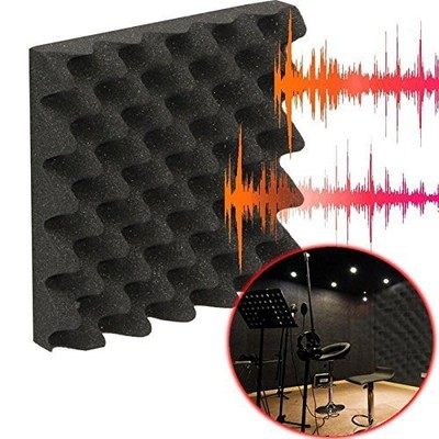 12-Pk Soundproofing Foam Acoustic Eggcrate Tiles Studio Foam Wedges 2.5
