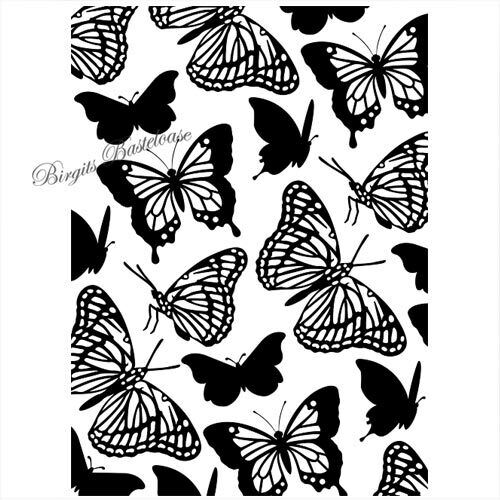 Prägefolder Butterflies Schmetterlinge D-104 Embossing Folder Prägeschablone