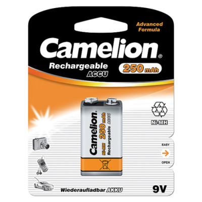 9V Volt Rechargeable NiMH 250 mAh Battery 
