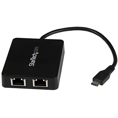 Startech.com Usb C To Dual Gigabit Ethernet Adapter With Usb 3.0 [type-a] Port -