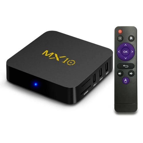Android tv Box 8.1, MX10 with Quad Core 4GB+64GB, SD Card, HDMI