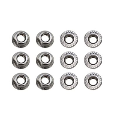 M10x1.5mm DIN6923 Serrated Flange Nuts 12 Pack 304 Stainless Steel Hex Lock N...