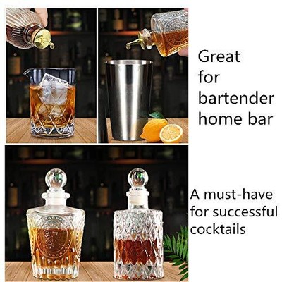 Bitters Bottle Set Of 2 Glass Dasher Bottle Decorative Bottles With Zinc Alloy D