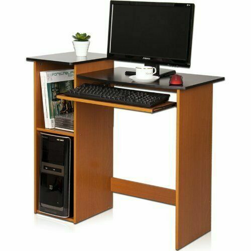 Home Office Computer Desk With Keyboard Tray Pull Out Computer Writing Desk Gift