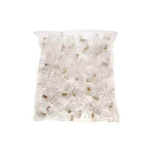 100 Connettori Plug Categoria 5e Rete Ethernet Lan Rj45 8p8c Lan Linq Qj-45 1