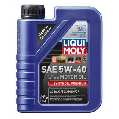 Liqui Moly MOTOR OIL: Synthoil Premium SAE 5W-40 1.000 Liter - Case of 12