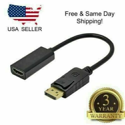 LOT Display Port to HDMI Male Female Adapter Converter DisplayPort DP to HDMI
